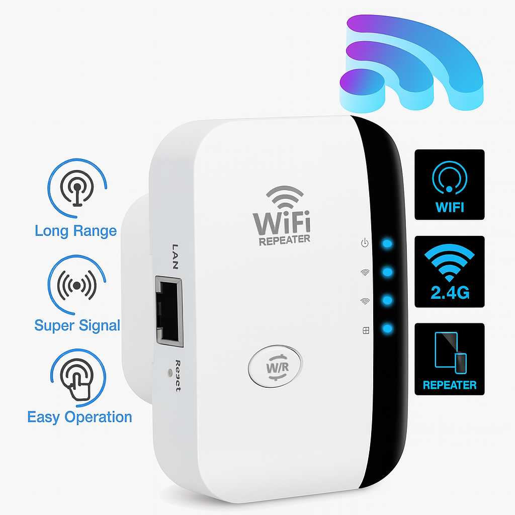 300Mbps WiFi Repeater – Boost Signal & Coverage